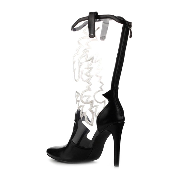 ❤️Size 7.5 Cape Robbin Western Transparent Boots - Picture 5 of 6